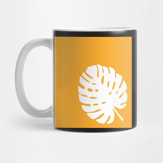 Simple palm leaf in orange by bigmoments